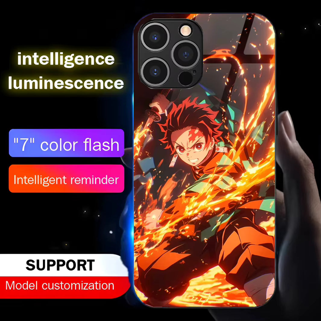 Coque de téléphone Tanjiro Demon Slayer à led - UnitGeeK