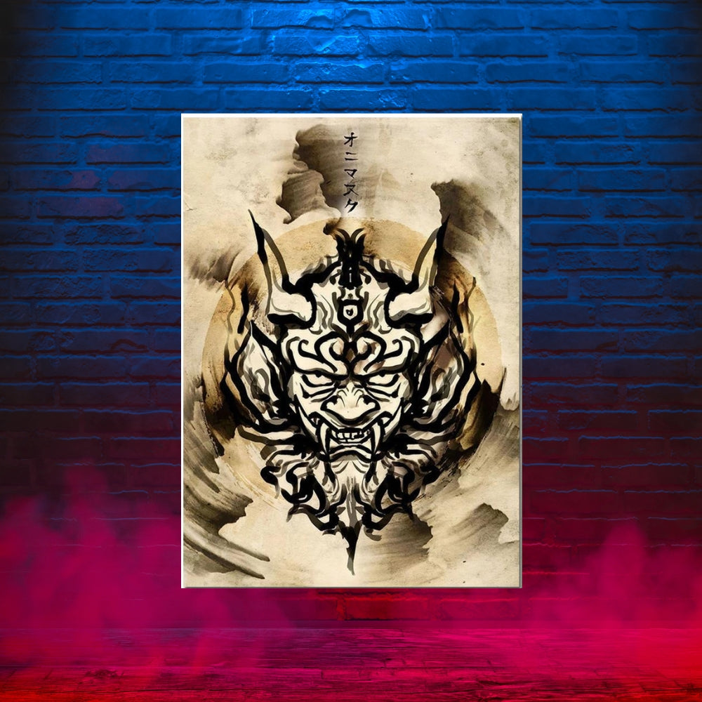 Poster on Canvas ONI MASK - Travel to Asia