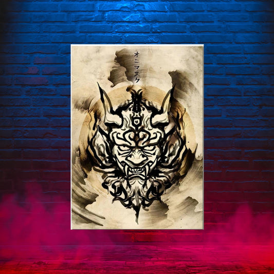 Poster on Canvas ONI MASK - Travel to Asia