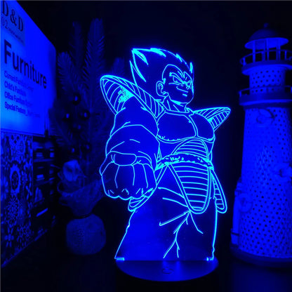 Lampe d'ambiance acrylique VEGETA 3D - Dragon Ball