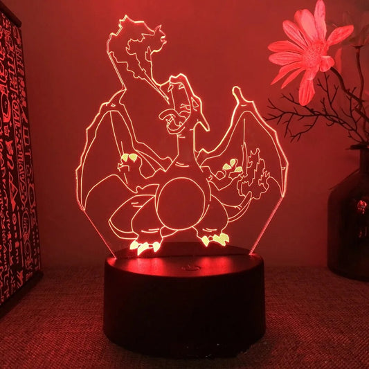 Lampe d'ambiance led DRACAUFEU 3D - Pokémon