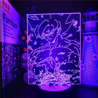 Lampe d'ambiance acrylique GOKU 3D - Dragon Ball