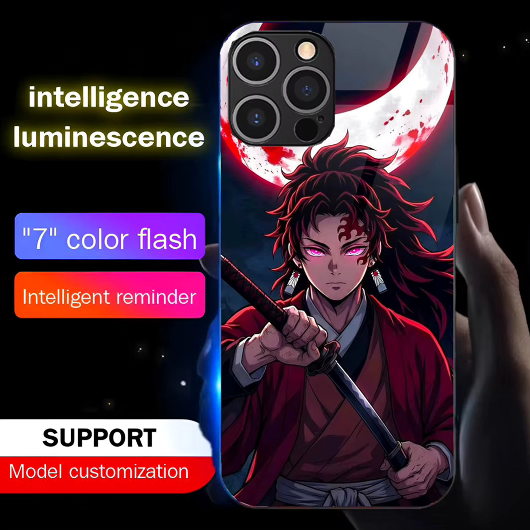 Coque de téléphone Kokushibo Demon Slayer à led - UnitGeeK