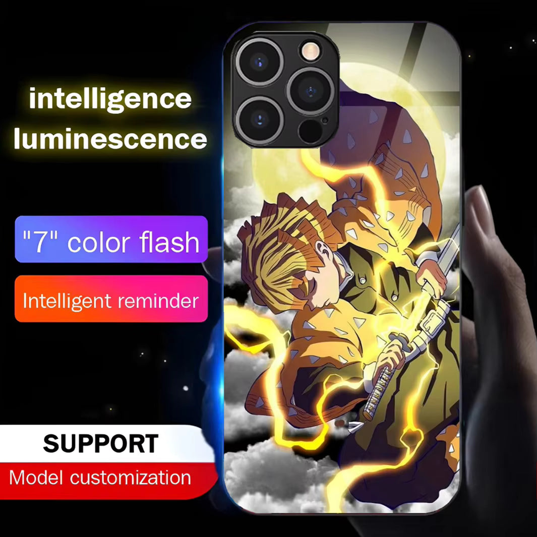 Coque de téléphone Zenitsu Demon Slayer à led - UnitGeeK