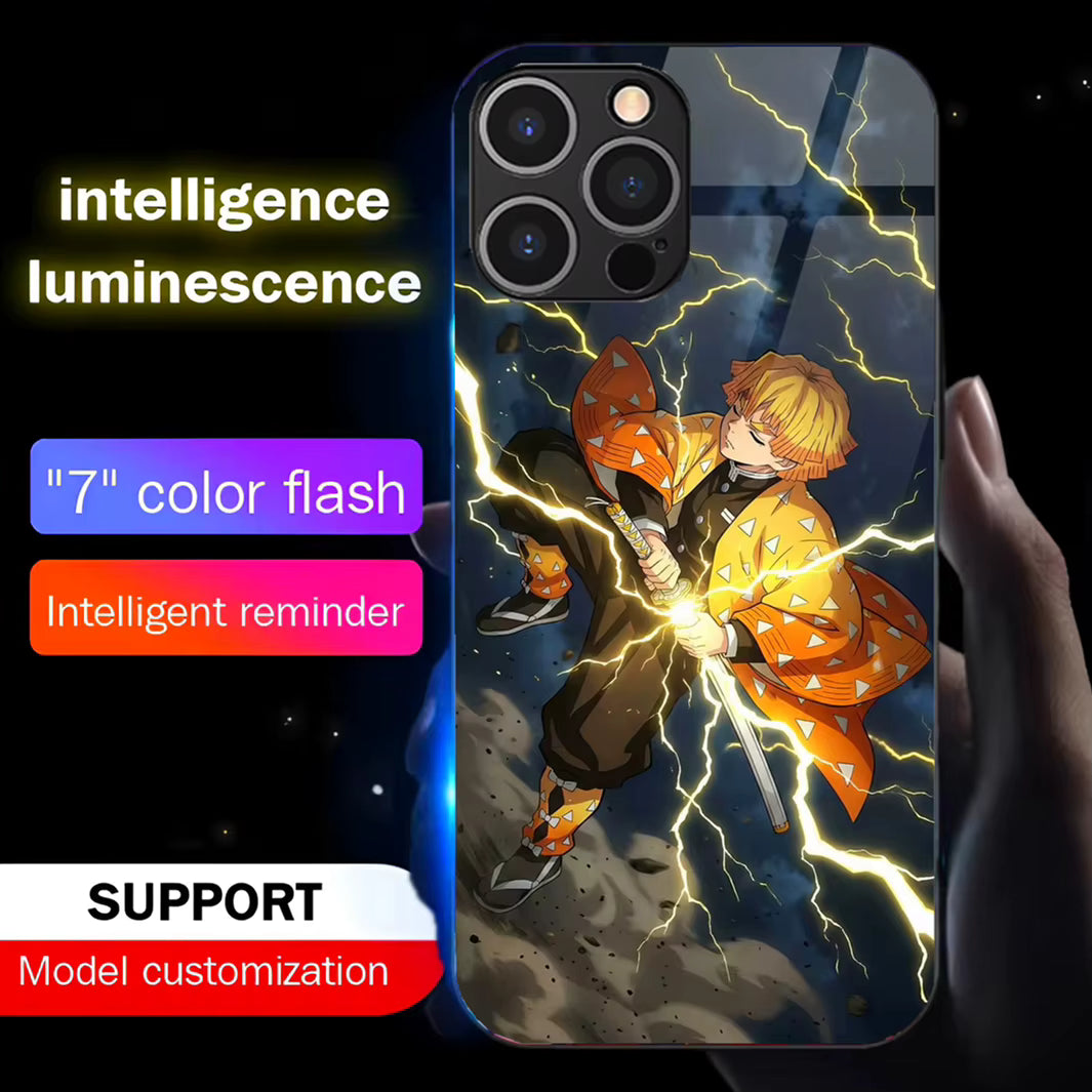 Coque de téléphone Zenitsu Demon Slayer à led - UnitGeeK