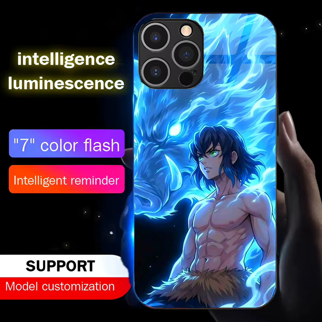 Coque de téléphone Inosuke Demon Slayer à led - UnitGeeK