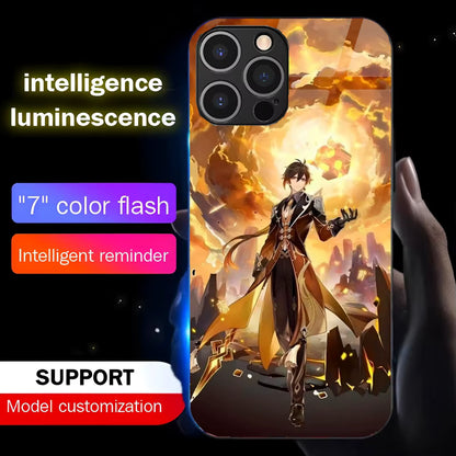 Coque de téléphone Zhongli Genshin Impact à led - UnitGeeK