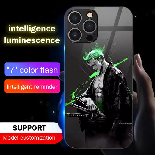 Coque de téléphone Zoro One Piece à led - UnitGeeK