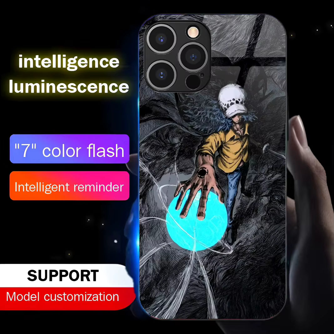 Coque de téléphone Trafalgar Law One Piece à led - UnitGeeK