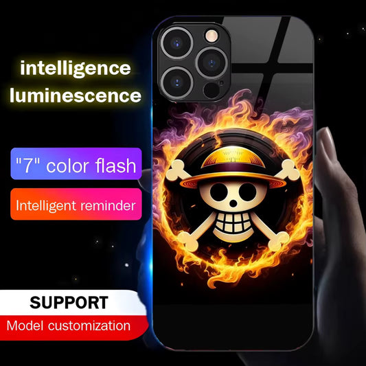 Coque de téléphone Emblème Luffy One Piece à led - UnitGeeK