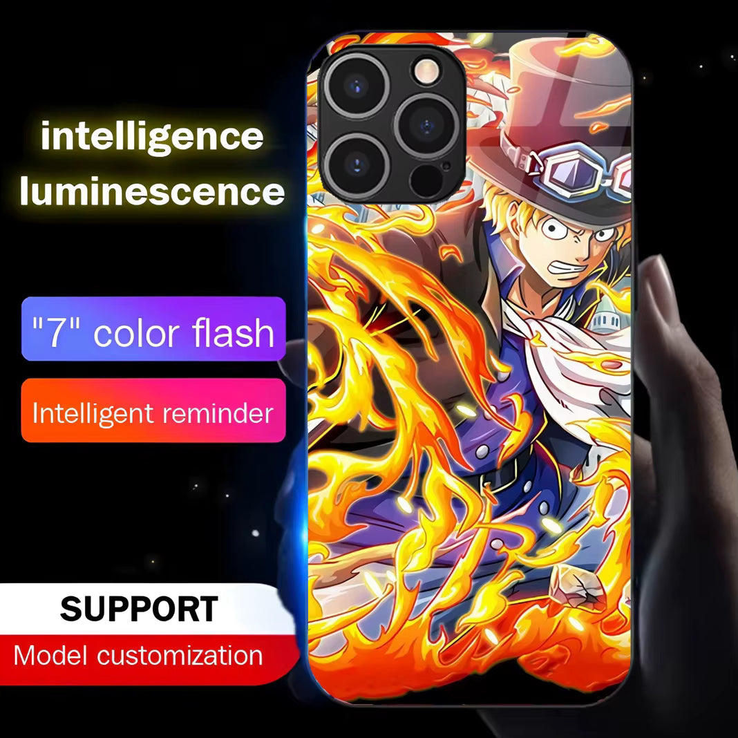 Coque de téléphone Sabo One Piece à led - UnitGeeK