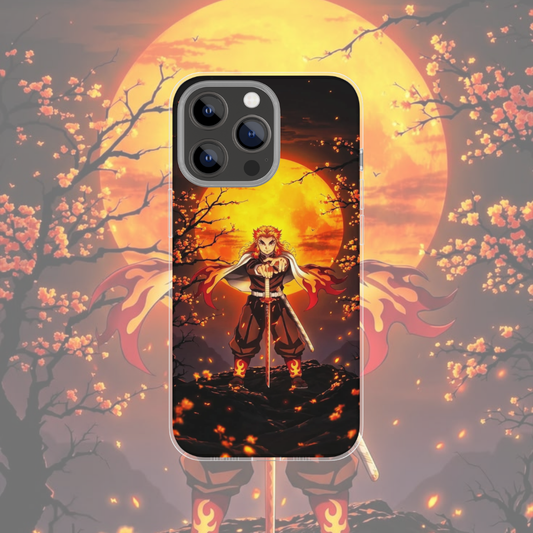 Coque de téléphone Rengoku Demon Slayer en silicone - UnitGeeK