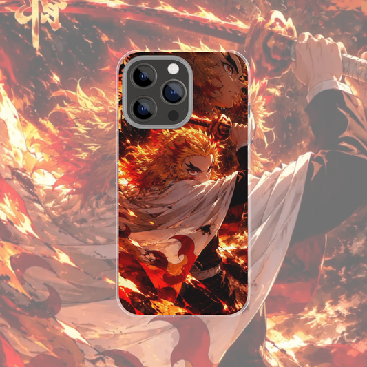 Coque de téléphone Rengoku Demon Slayer en silicone - UnitGeeK