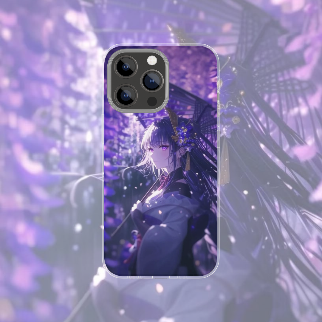 Coque de téléphone Shogun Raiden Genshin Impact en silicone - UnitGeeK
