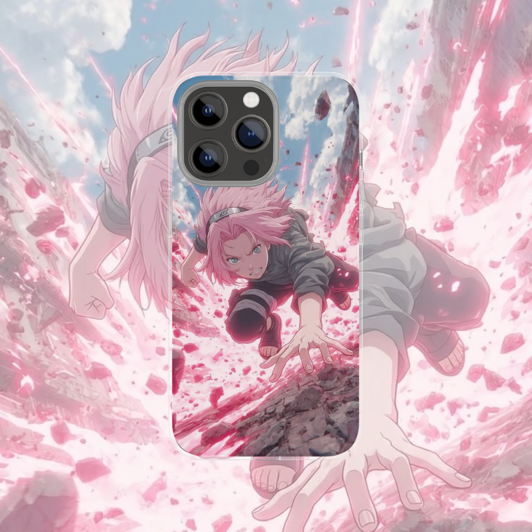 Coque de téléphone Sakura Naruto en silicone - UnitGeeK