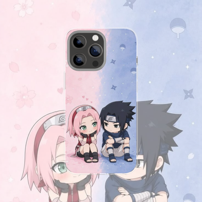 Coque de téléphone Sakura et Sasuke Naruto en silicone - UnitGeeK