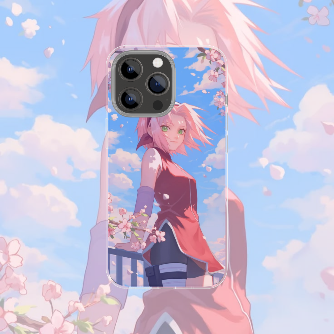 Coque de téléphone Sakura Naruto en silicone - UnitGeeK