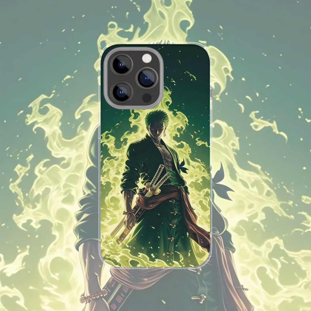 Coque de téléphone Zoro One Piece en silicone - UnitGeeK