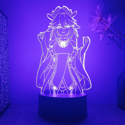 Lampe d'ambiance acrylique led YAE MIKO 3D - Genshin Impact