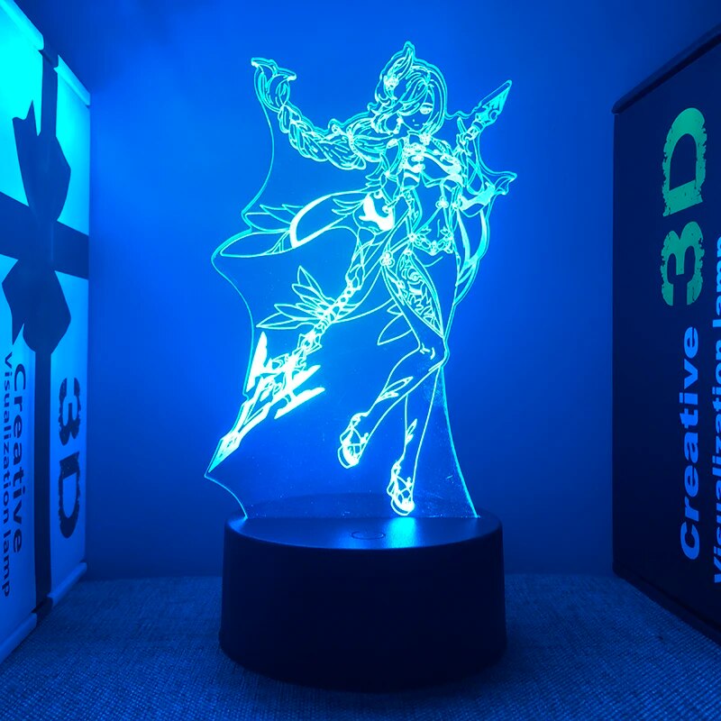 Lampe d'ambiance acrylique led SHENHE 3D - Genshin Impact