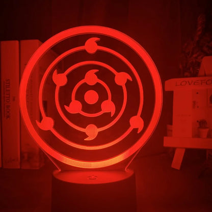 Lampe d'ambiance acrylique PUPILLE JÛBI 3D - Naruto