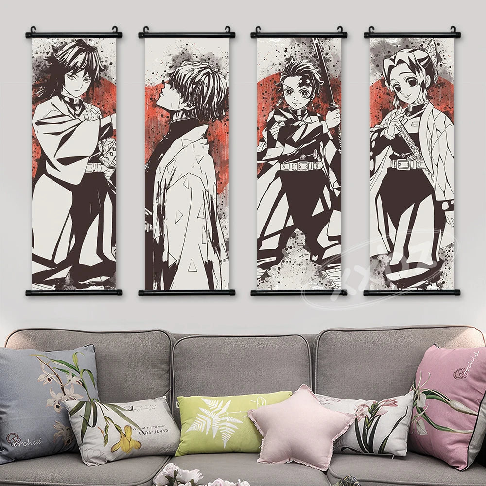 Parchemin sur Toile Style JAPONAIS - Demon Slayer