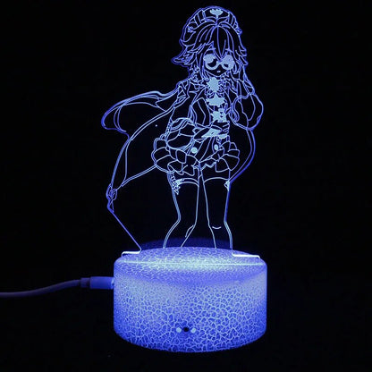 Lampe d'ambiance acrylique led SUCROSE 3D - Genshin Impact