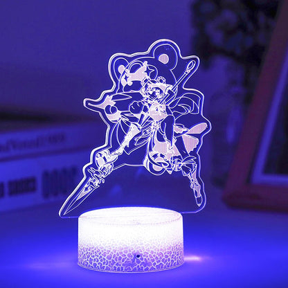 Lampe d'ambiance acrylique led XIANGLING 3D - Genshin Impact