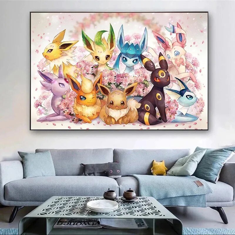 Poster on Canvas EVOLITIONS - Pokémon