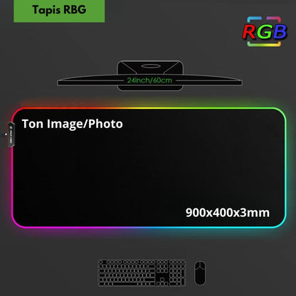 Tapis de souris Personnalisé RGB - Custom