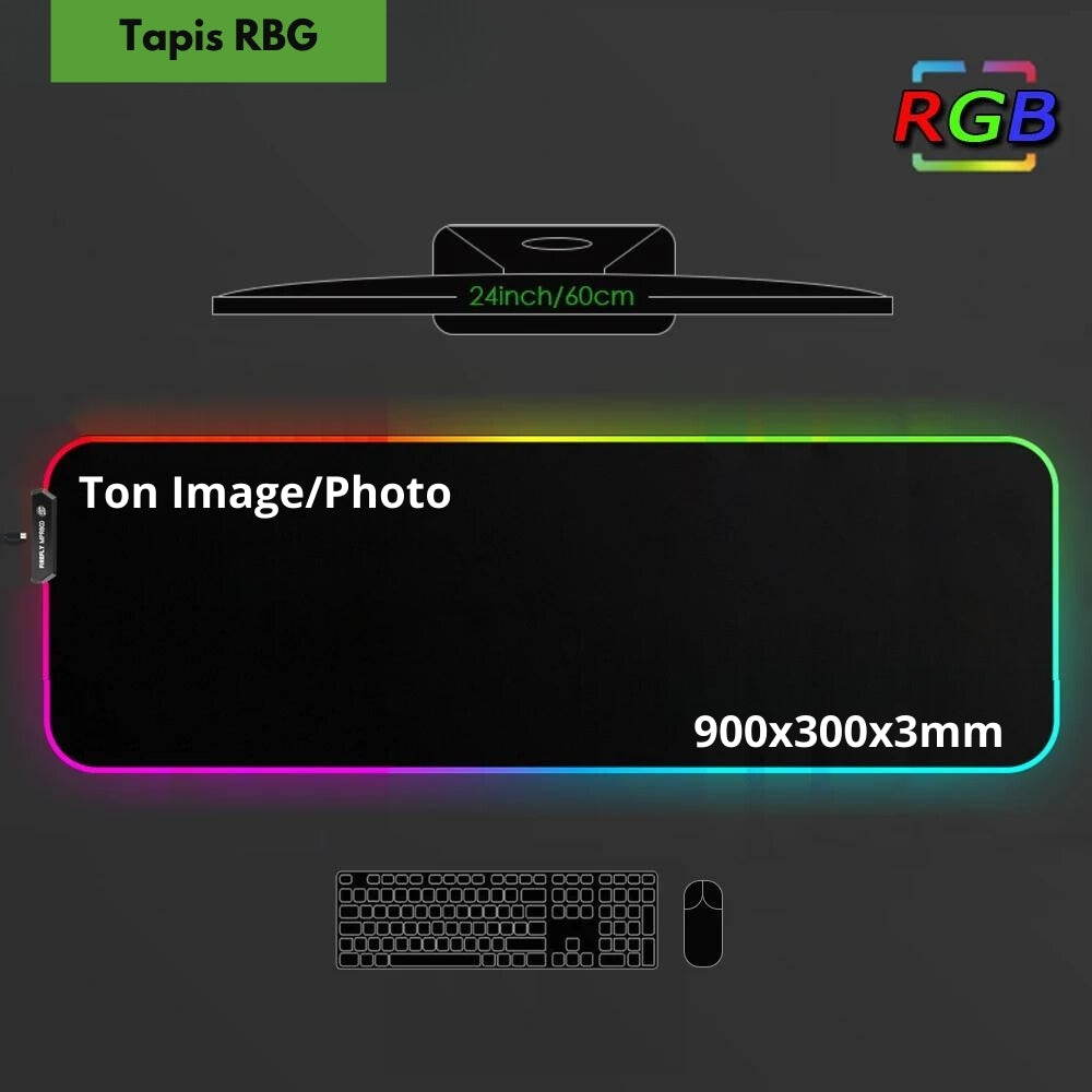 Tapis de souris Personnalisé RGB - Custom