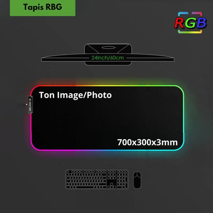 Tapis de souris Personnalisé RGB - Custom