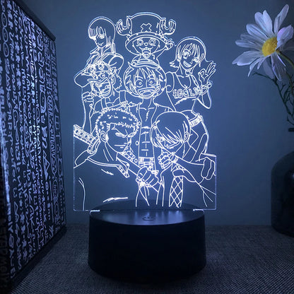 Acrylic mood lamp CREW LUFFY - One Piece