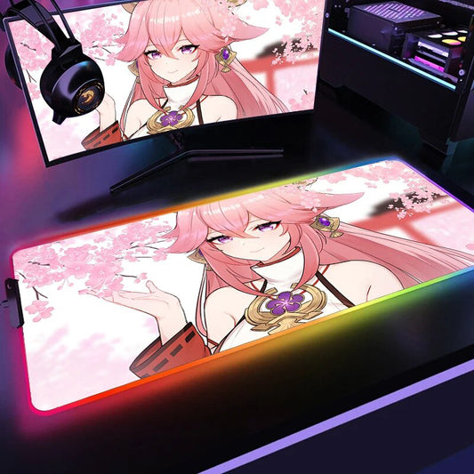 YAE MIKO LED Mouse Pad - Genshin Impact