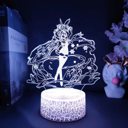 Lampe d'ambiance acrylique led EULA 3D - Genshin Impact