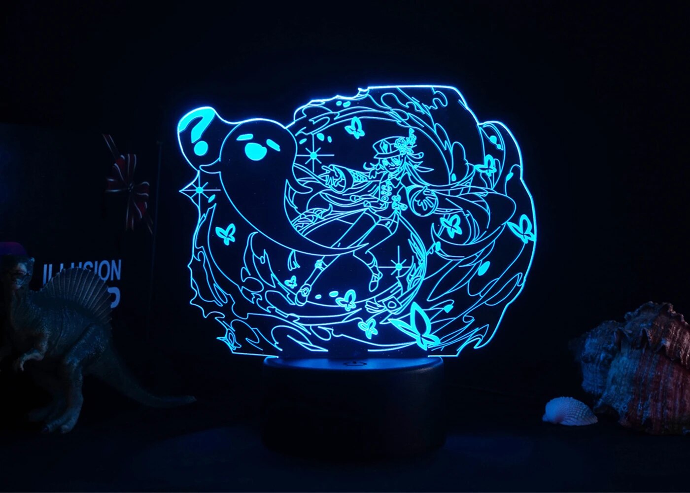 Lampe d'ambiance acrylique led HUTAO 3D - Genshin Impact