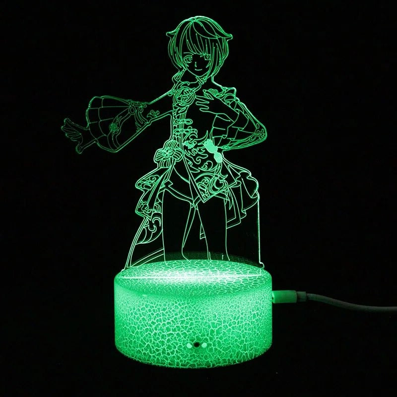 Lampe d'ambiance acrylique led XINGQUI 3D - Genshin Impact