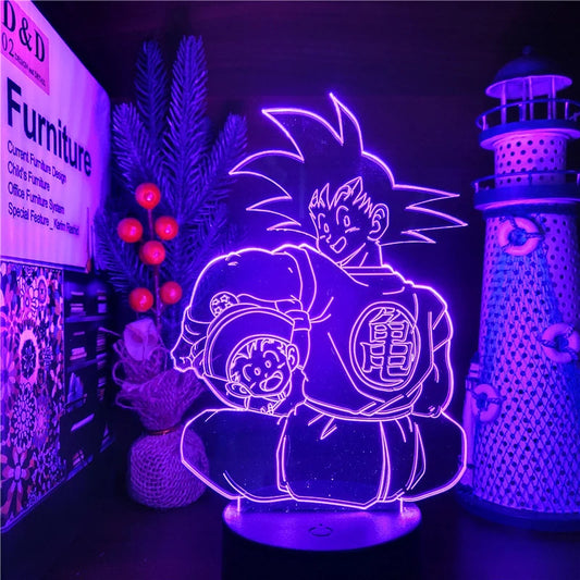 Lampe d'ambiance acrylique GOKU 3D - Dragon Ball