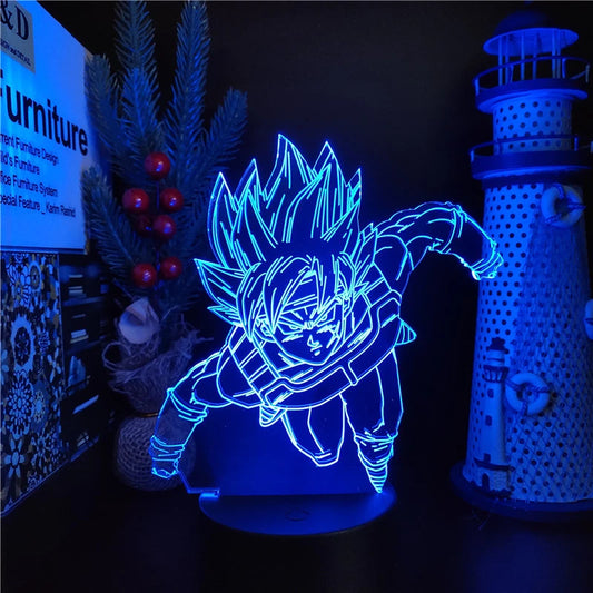 Lampe d'ambiance acrylique BARDOCK 3D - Dragon Ball