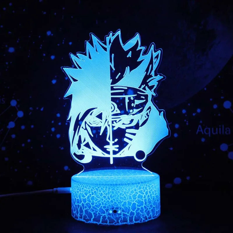 Lampe d'ambiance acrylique NARUTO-SASUKE 3D - Naruto